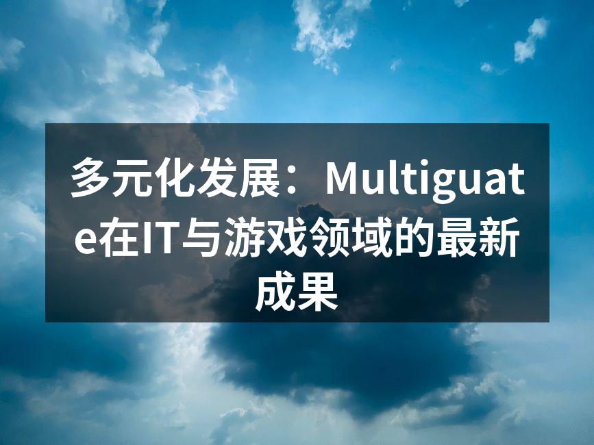 多元化发展:Multiguate在IT与
